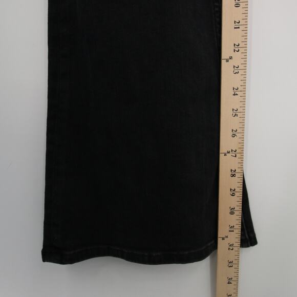 Free People We The Free Jayde Flare Jumpsuit Black Mamba NWT Denim Size L - Picture 9 of 12